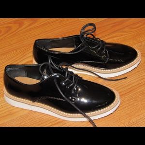 Patent leather Oxfords